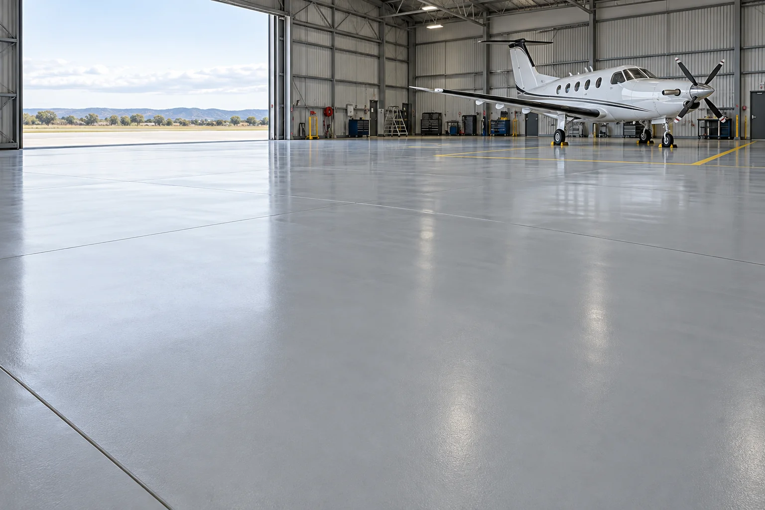Illustrative aircraft hangars application
