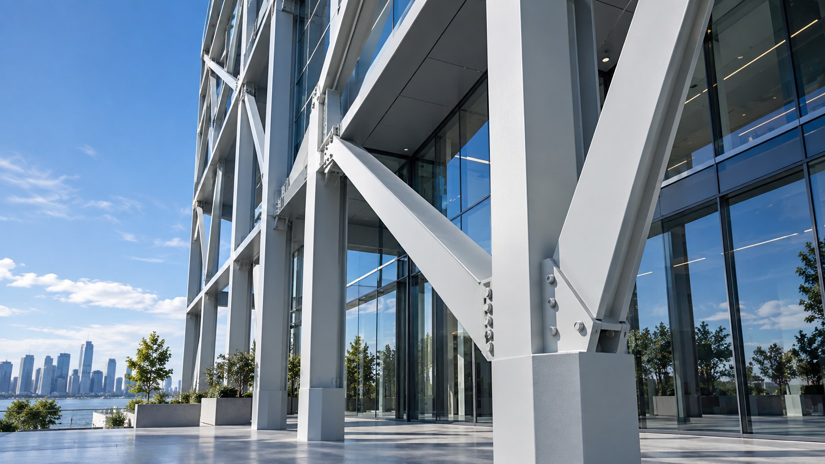 Illustrative buildings & steelwork infrastructure
