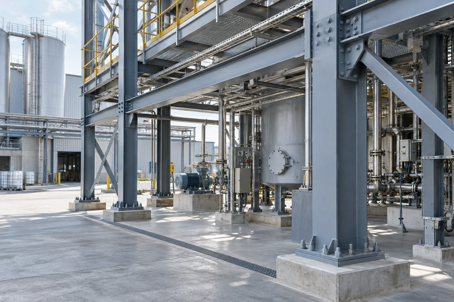 General industrial steelwork — AI illustration